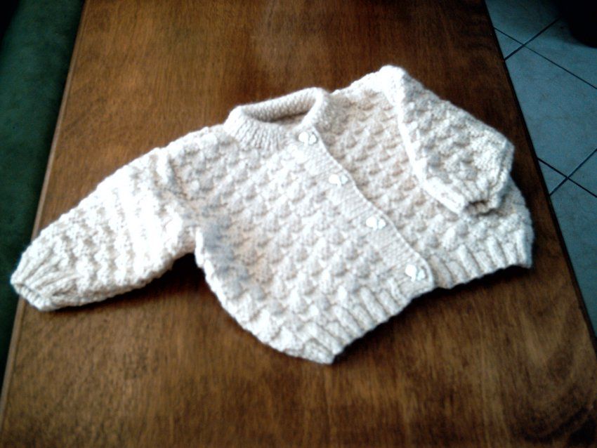 tricoter une jaquette pour bebe